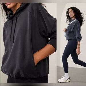 NWT Athleta Seasoft Ribbed Hoodie Black M